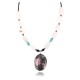 Certified Authentic Navajo .925 Sterling Silver Natural Turquoise Quartz Native American Necklace 750111-3-0