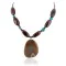 Certified Authentic Navajo .925 Sterling Silver Natural Turquoise Tigers Eye Hematite Agate Native American Necklace 15800-33