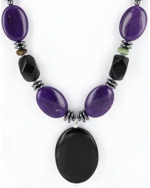 Certified Authentic Navajo .925 Sterling Silver Natural Turquose Onyx Native American Necklace 390803895499