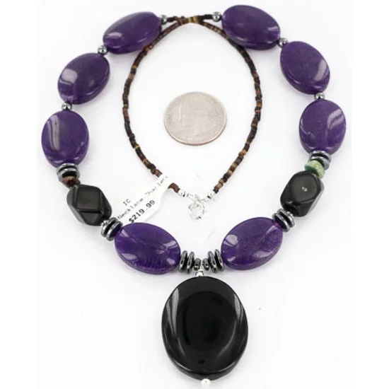 Certified Authentic Navajo .925 Sterling Silver Natural Turquose Onyx Native American Necklace 390803895499 Certified Authentic Navajo .925 Sterling Silver Natural Turquose Onyx Native American Necklace 390803895499