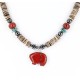 Certified Authentic Navajo .925 Sterling Silver Spiny Oyster, Red Jasper and Turquoise Native American Necklace 15624-1 Clearance 371047507619 15624-1 (by LomaSiiva)
