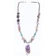 Certified Authentic Navajo .925 Sterling Silver Turquoise AMETHYST 28 Native American Necklace 371011978961