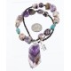 Certified Authentic Navajo .925 Sterling Silver Turquoise AMETHYST 28 Native American Necklace 371011978961