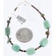 Certified Authentic Navajo .925 Sterling Silver Turquoise and GREEN JADE Native American Bracelet 371014287581