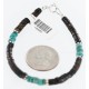 Certified Authentic Navajo .925 Sterling Silver Turquoise and HEISHI Native American Bracelet 390848967588