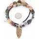 Certified Authentic Navajo .925 Sterling Silver Turquoise and Jasper Native American Necklace 390823401672