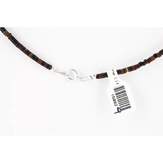 Certified Authentic Navajo .925 Sterling Silver Turquoise and Jasper Native American Necklace 390823401672
