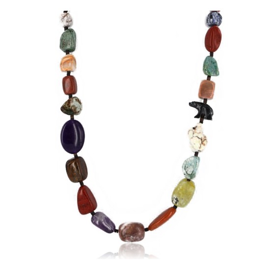 Certified Authentic Navajo .925 Sterling Silver Turquoise and Multicolor Native American Necklace 390822658513 Certified Authentic Navajo .925 Sterling Silver Turquoise and Multicolor Native American Necklace 390822658513