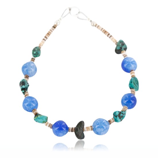 Certified Authentic Navajo .925 Sterling Silver Turquoise BLUE AGATE Native American Bracelet 371019604341 Certified Authentic Navajo .925 Sterling Silver Turquoise BLUE AGATE Native American Bracelet 371019604341