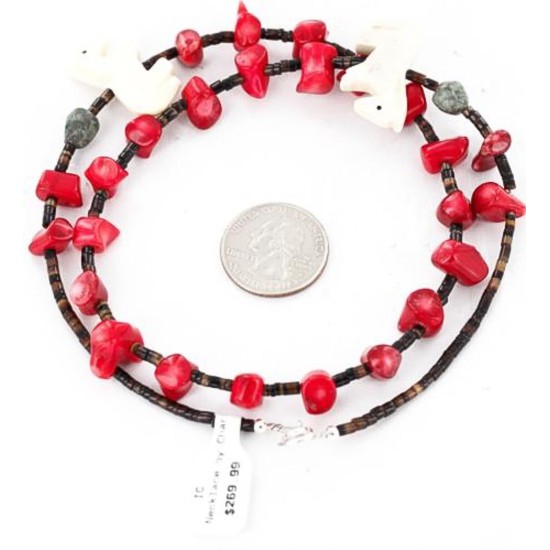 Certified Authentic Navajo .925 Sterling Silver Turquoise Bone Coral Native American Necklace 371047433915 Certified Authentic Navajo .925 Sterling Silver Turquoise Bone Coral Native American Necklace 371047433915