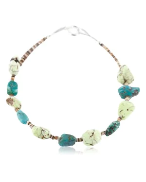 Certified Authentic Navajo .925 Sterling Silver Turquoise GASPEITE Native American Bracelet 371010613964