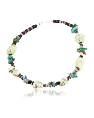 Certified Authentic Navajo .925 Sterling Silver Turquoise Gaspeite Native American Bracelet 371041717091