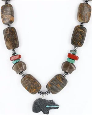 Certified Authentic Navajo .925 Sterling Silver Turquoise Jasper 65 Native American Necklace 390797915507 Certified Authentic Navajo .925 Sterling Silver Turquoise Jasper 65 Native American Necklace 390797915507