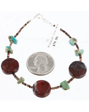 Certified Authentic Navajo .925 Sterling Silver Turquoise Jasper Native American Bracelet 371013446974 Certified Authentic Navajo .925 Sterling Silver Turquoise Jasper Native American Bracelet 371013446974