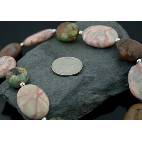 Certified Authentic Navajo .925 Sterling Silver Turquoise Jasper Native American Necklace 370879738864 Certified Authentic Navajo .925 Sterling Silver Turquoise Jasper Native American Necklace 370879738864