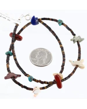 Certified Authentic Navajo .925 Sterling Silver Turquoise Jasper Native American Necklace 371013127852 Certified Authentic Navajo .925 Sterling Silver Turquoise Jasper Native American Necklace 371013127852