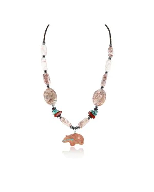 Certified Authentic Navajo .925 Sterling Silver Turquoise Jasper Native American Necklace 390801038336