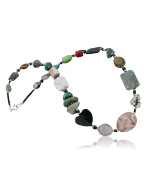 Certified Authentic Navajo .925 Sterling Silver Turquoise Multicolor Native American Necklace 390671249966
