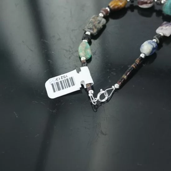 Certified Authentic Navajo .925 Sterling Silver Turquoise Multicolor Native American Necklace 390671249966