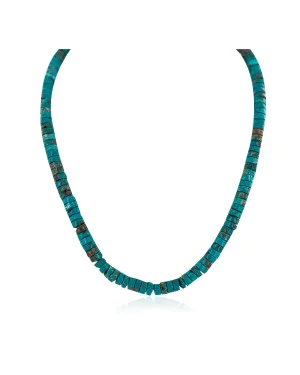 Certified Authentic Navajo .925 Sterling Silver Magnesite Native American Necklace 750222 Certified Authentic Navajo .925 Sterling Silver Magnesite Native American Necklace 750222