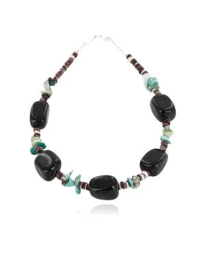 Certified Authentic Navajo .925 Sterling Silver Turquoise Onyx Native American Bracelet 371036792952 Certified Authentic Navajo .925 Sterling Silver Turquoise Onyx Native American Bracelet 371036792952