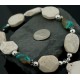 Certified Authentic Navajo .925 Sterling Silver White and Turquoise Native American Necklace 390617925288