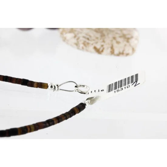 Certified Authentic Navajo .925 Sterling Silver White Howlite Agate Native American Necklace 15310-2 Certified Authentic Navajo .925 Sterling Silver White Howlite Agate Native American Necklace 15310-2