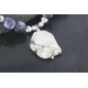 Certified Authentic Navajo .925 Sterling Silver White Howlite and Lapis Native American Necklace 390741308420