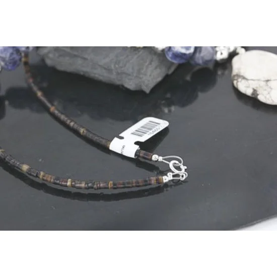 Certified Authentic Navajo .925 Sterling Silver White Howlite and Lapis Native American Necklace 390741308420 Certified Authentic Navajo .925 Sterling Silver White Howlite and Lapis Native American Necklace 390741308420