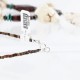 Certified Authentic Navajo .925 Sterling Silver White Howlite Jasper 8444 Native American Necklace 371002585903