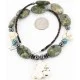 Certified Authentic Navajo .925 Sterling Silver White Howlite Jasper Native American Necklace 15888-9