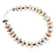 Certified Authentic Navajo .925 Sterling Silver White Howlite Native American Bracelet 12975-5