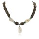 Certified Authentic Navajo .925 Sterling Silver White Howlite Smoky Quartz Native American Necklace 750114-30