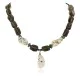 Certified Authentic Navajo .925 Sterling Silver White Howlite Smoky Quartz Native American Necklace 750114-30 Certified Authentic Navajo .925 Sterling Silver White Howlite Smoky Quartz Native American Necklace 750114-30