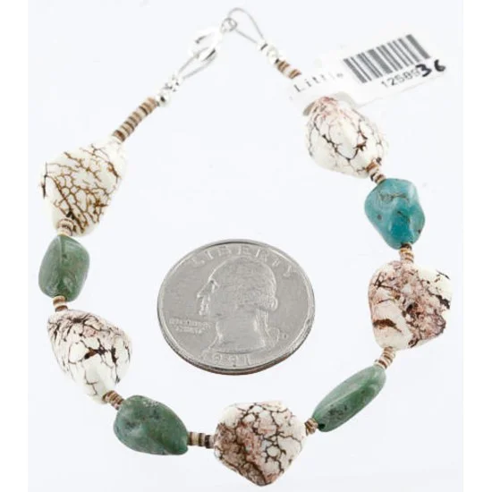 Certified Authentic Navajo .925 Sterling Silver White Howlite Turquoise Native American Bracelet 390769058673 Certified Authentic Navajo .925 Sterling Silver White Howlite Turquoise Native American Bracelet 390769058673
