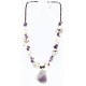 Certified Authentic Navajo .925 Sterling Silver WHITE Turquoise AMETHYST Native American Necklace 371011866063