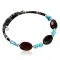 Certified Authentic Navajo beauty Turquoise and Carnelian Native American WRAP Bracelet 12746