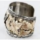 Certified Authentic Navajo Carved EAGLE .925 Sterling Silver and 12kt Gold Filled Native American Bracelet 390822304755