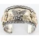 Certified Authentic Navajo Carved EAGLE .925 Sterling Silver and 12kt Gold Filled Native American Bracelet 390822304755 Certified Authentic Navajo Carved EAGLE .925 Sterling Silver and 12kt Gold Filled Native American Bracelet 390822304755