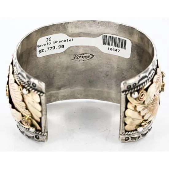 Certified Authentic Navajo Carved EAGLE .925 Sterling Silver and 12kt Gold Filled Native American Bracelet 390822304755 Certified Authentic Navajo Carved EAGLE .925 Sterling Silver and 12kt Gold Filled Native American Bracelet 390822304755