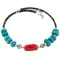 Certified Authentic Navajo Coral Heishi Native American Adjustable Wrap Bracelet 13151-28