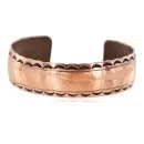 Certified Authentic Navajo Handmade Native American Pure Copper Bracelet 92007-1