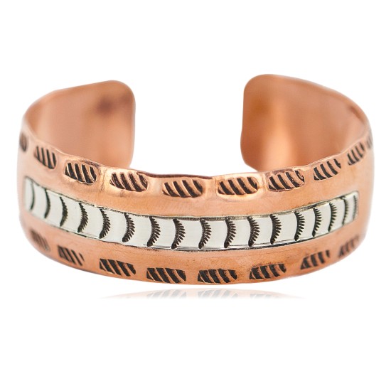 Certified Authentic Navajo Horse .925 Sterling Silver Handmade Native American Pure Copper Bracelet 92005-2