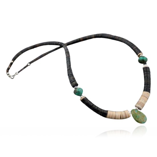 Certified Authentic Navajo Native .925 Sterling Silver Graduated Heishi Turquoise DROP Native American Necklace 390599158511 Certified Authentic Navajo Native .925 Sterling Silver Graduated Heishi Turquoise DROP Native American Necklace 390599158511