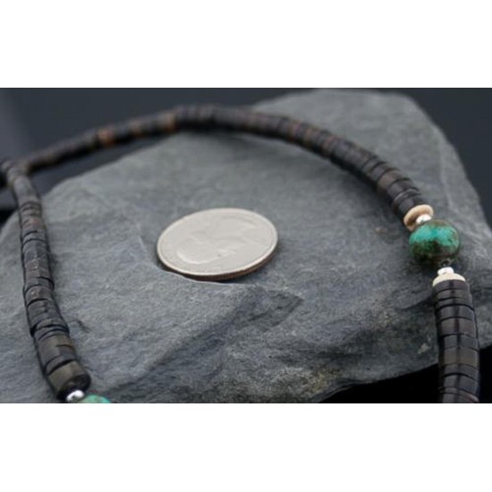 Certified Authentic Navajo Native .925 Sterling Silver Graduated Heishi Turquoise DROP Native American Necklace 390599158511 Certified Authentic Navajo Native .925 Sterling Silver Graduated Heishi Turquoise DROP Native American Necklace 390599158511