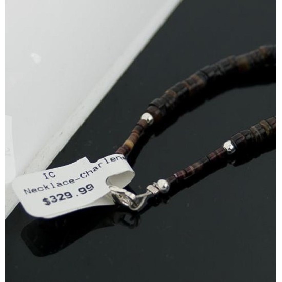 Certified Authentic Navajo Native .925 Sterling Silver Graduated Heishi Turquoise DROP Native American Necklace 390599158511 Certified Authentic Navajo Native .925 Sterling Silver Graduated Heishi Turquoise DROP Native American Necklace 390599158511