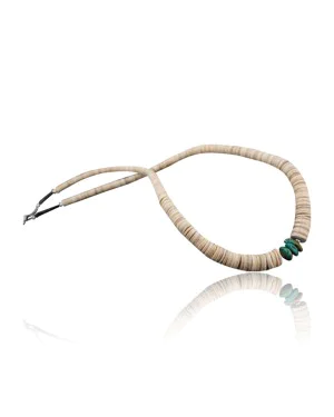 Certified Authentic Navajo Native .925 Sterling Silver Graduated Heishi, Turquoise Native American Necklace 390574656122