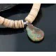 Certified Authentic Navajo Native .925 Sterling Silver Graduated Melon Shell and Turquoise DROP Native American Necklace 7501009-15 Certified Authentic Navajo Native .925 Sterling Silver Graduated Melon Shell and Turquoise DROP Native American Necklace 7501009-15