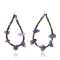 Certified Authentic Navajo NATIVE .925 Sterling Silver Hooks Natural AMETHYST LOOP Native American Earrings 371018710604