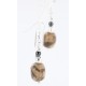 Certified Authentic Navajo NATIVE .925 Sterling Silver Hooks Natural BEIGE AGATE Native American Earrings 390788653226
